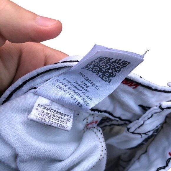 Vintage True Religion Jeans Size 33 White Super T - Picture 6 of 12